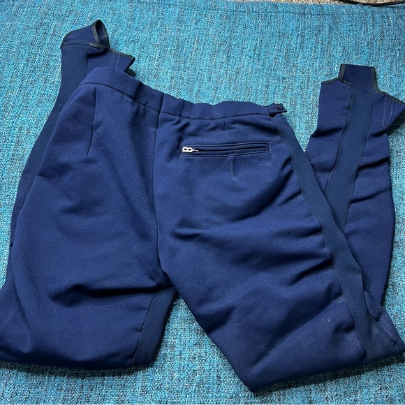 Vintage Bogner West Germany Wool Blend Olympic Stirrup Ski Pants in Navy Blue - Picture 3 of 11